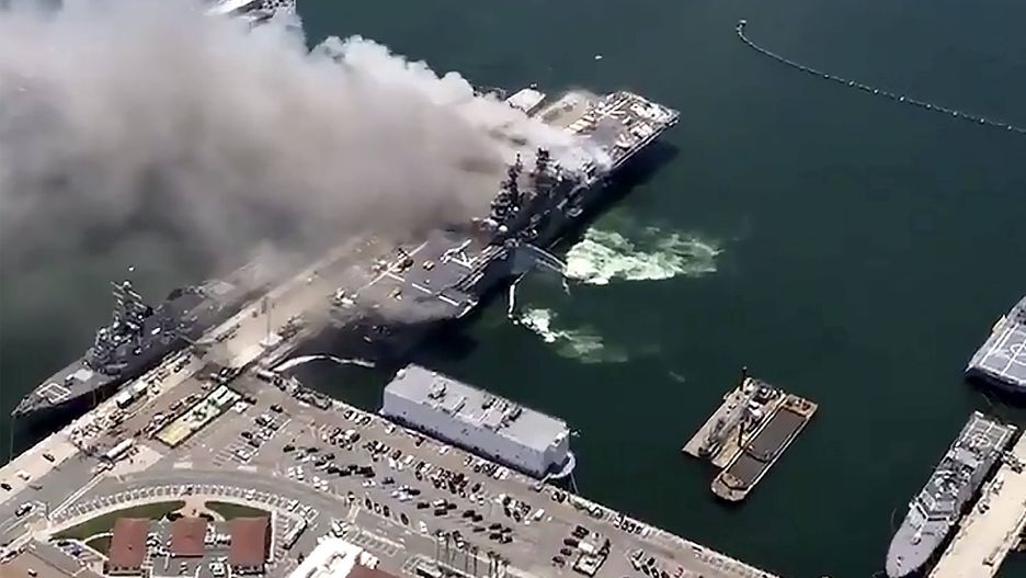 USA: Wybuch i pożar na okręcie wojennym. Ponad 20 rannych