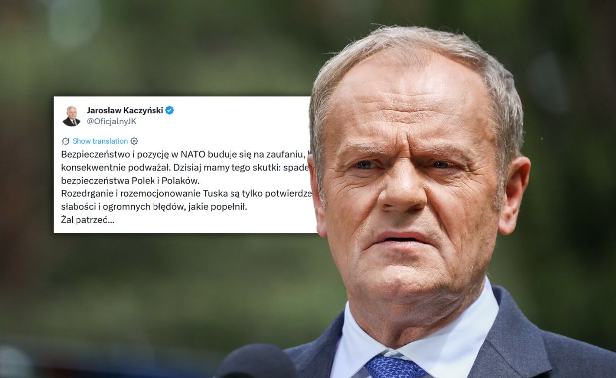 "Rozedrganie i rozemocjonowanie Tuska". Ostry wpis Kaczyńskiego