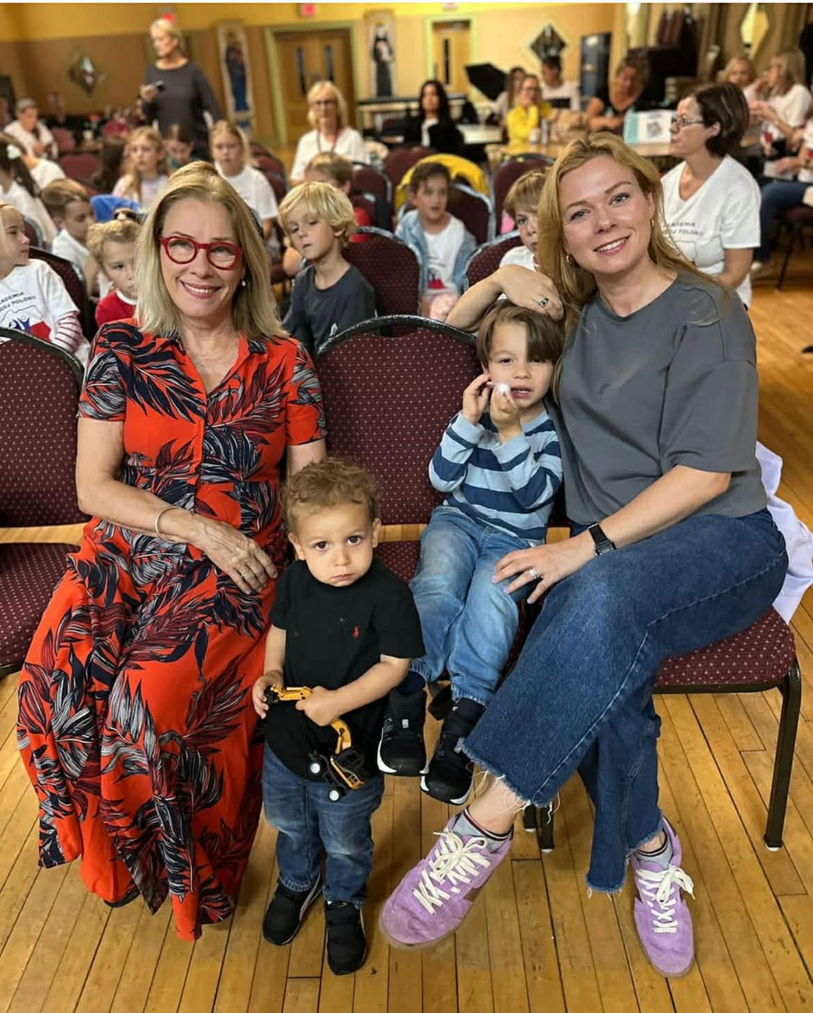 Małgorzata Potocka z córką Weroniką i wnukami