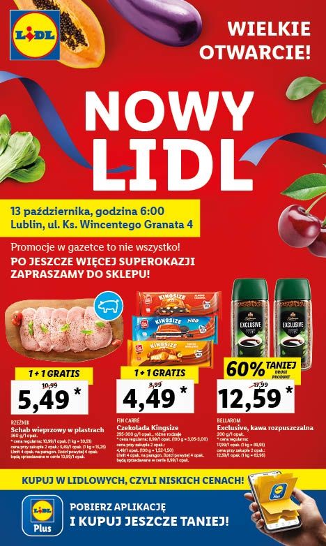Otwarcie Lidla przy ul. Granata w Lublinie - gazetka