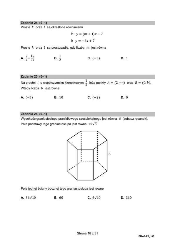 Matura 2024. Arkusze CKE. Matematyka w formule 2015