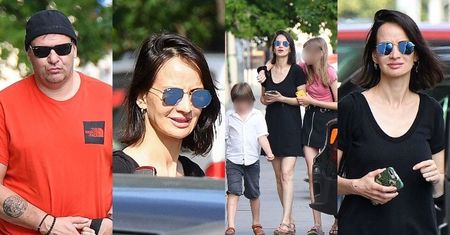 Wyluzowani Tomasz Karolak i Viola Kołakowska odpoczywają od świata teorii spiskowych na rodzinnym spacerze z dziećmi (ZDJĘCIA)