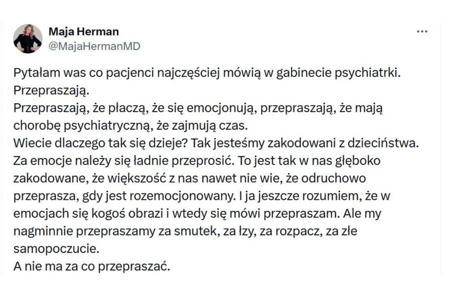 Maja Herman o tym, co najczęściej mówią jej pacjenci