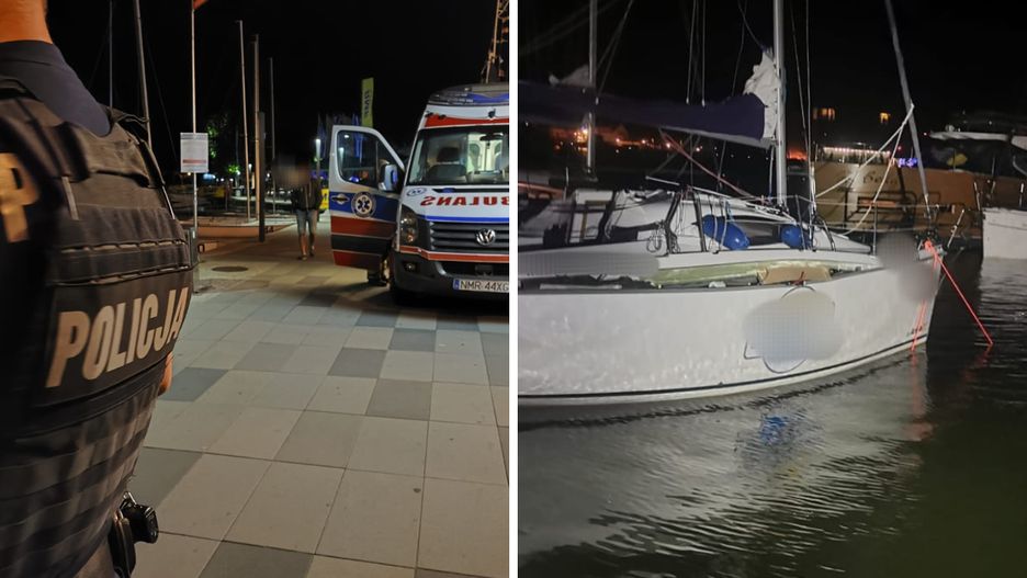Wybuch na jachcie w Mikołajkach