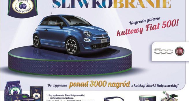 Rusza loteria Śliwki Nałęczowskiej, do wygrania Fiat 500