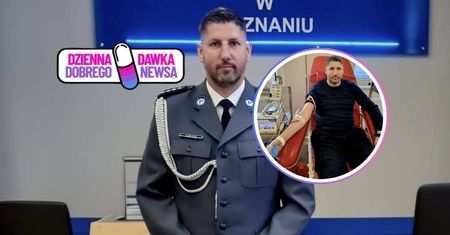 Zaczął w 1997 r. 134 donacje i 60 litrów krwi. Policjant pomaga 30 lat