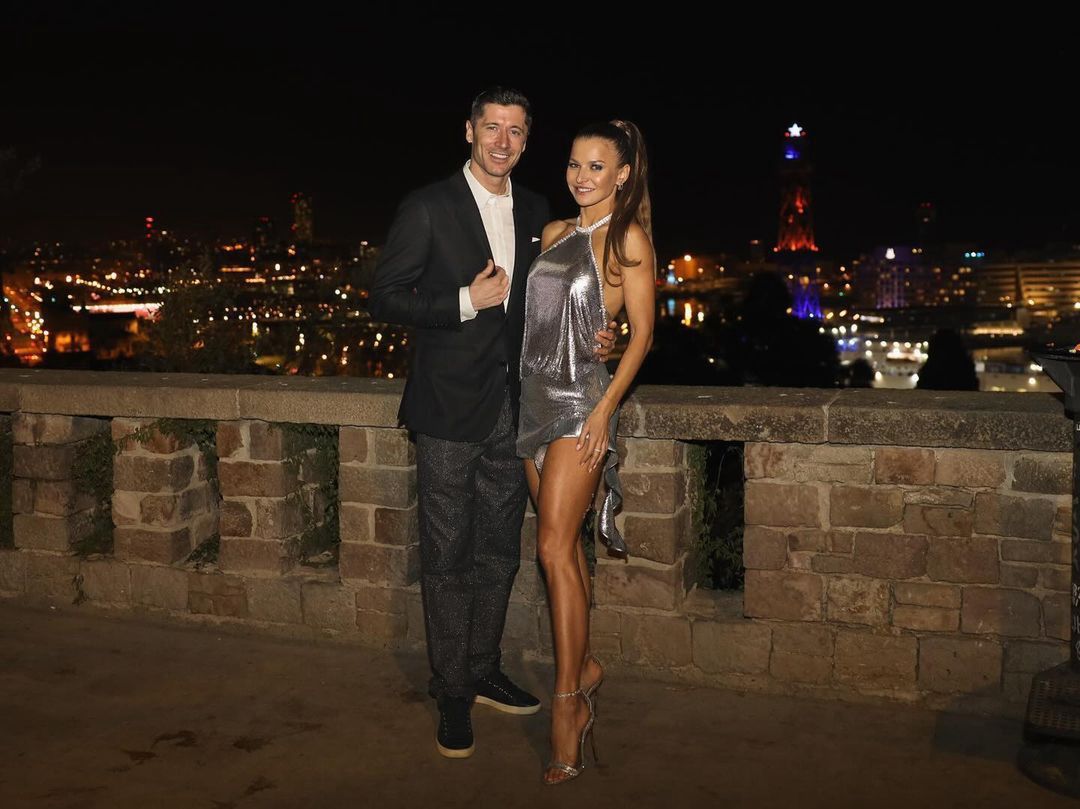 Anna i Rober Lewandowscy podczas sylwestra 