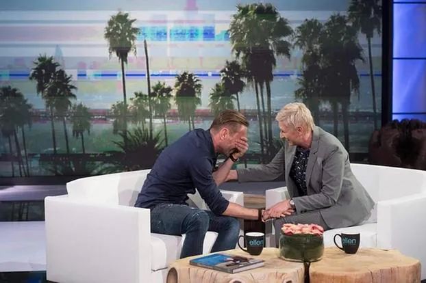 Łukasz Jakóbiak i Ellen DeGeneres