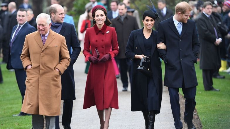 Książę Karol, książę William, Harry, Kate Middleton, Meghan Markle
