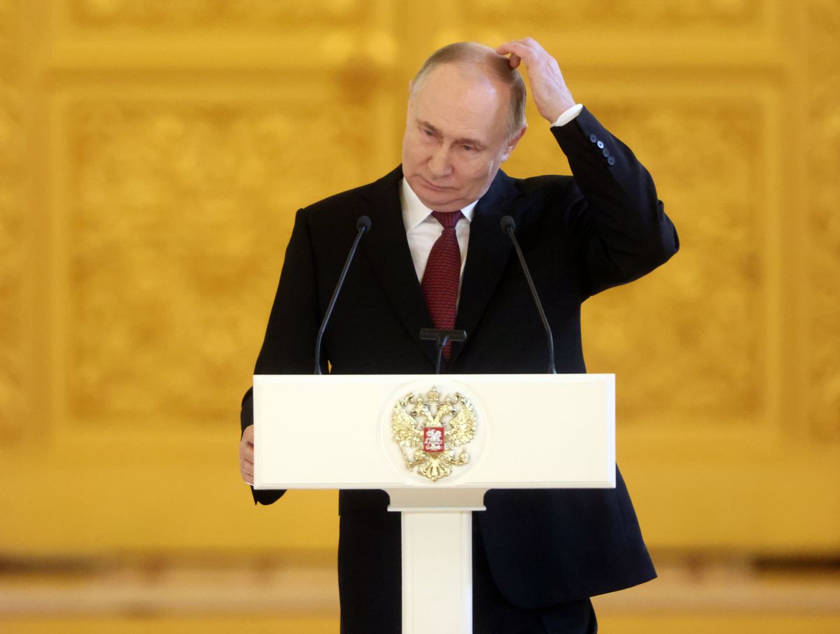 Prezydent Ukrainy Wołodymyr Zełenski nazwał rosyjskiego dyktatora Władimira Putina "największym oknem dla terroru"