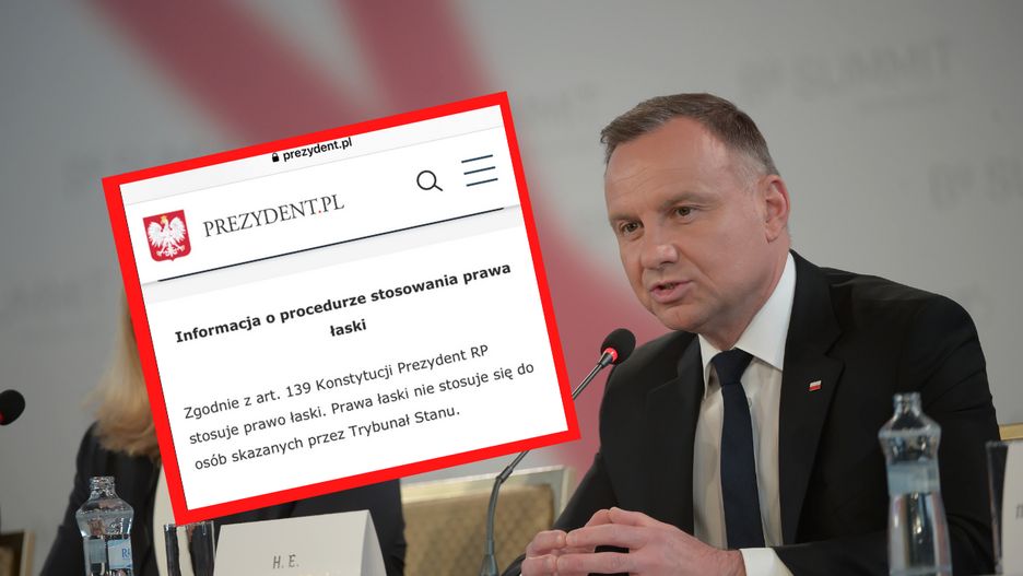 Po rozmowie w TVN24, Kancelaria Prezydenta RP zmieniła treść mówiącą o prawie łaski na stronie prezydent.pl.