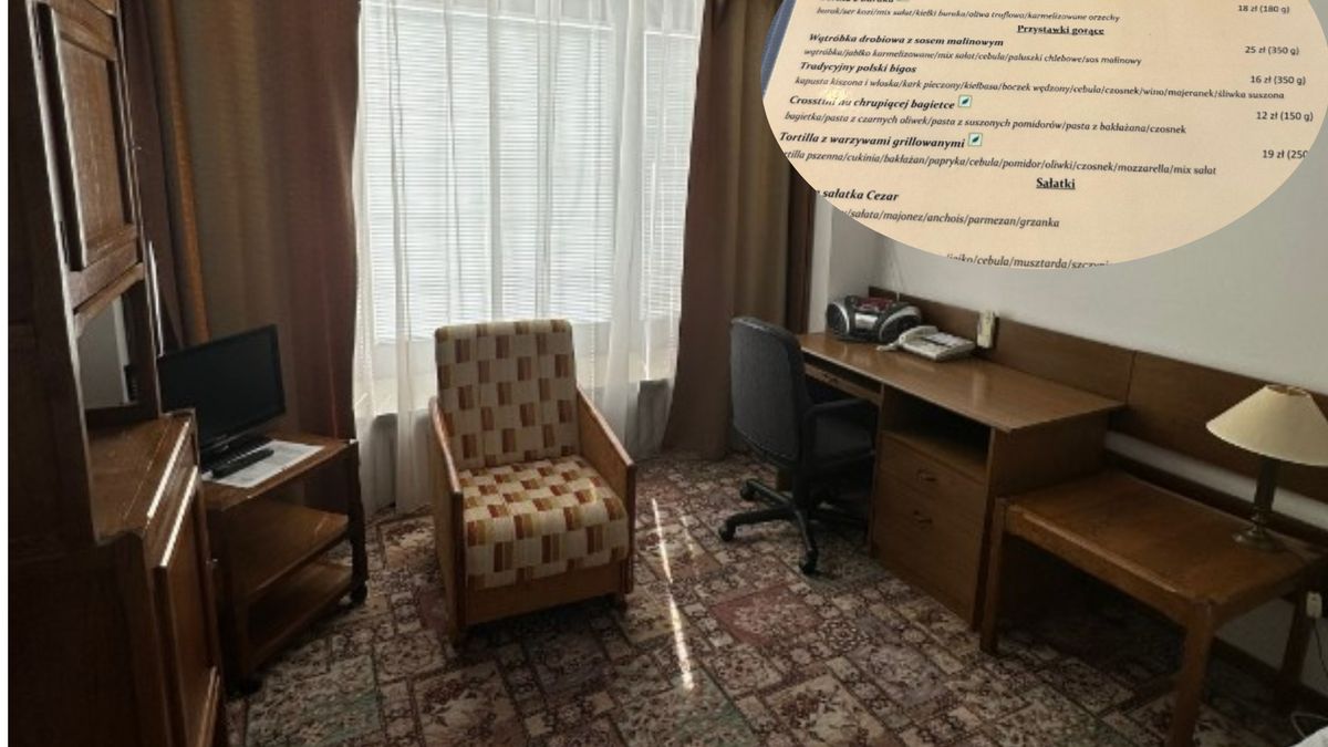 Tak wygląda pokój i ceny w restauracji w Sejmie.