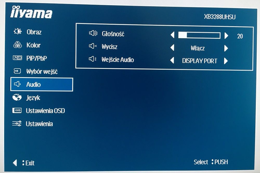 Iiyama XB3288UHSU - OSD