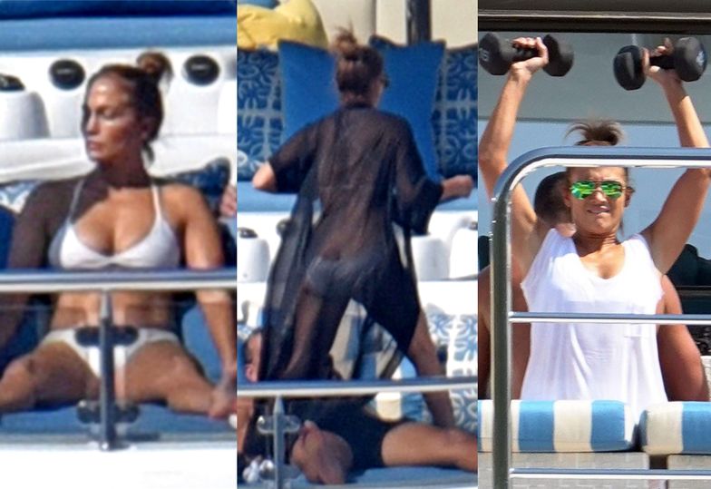 49-letnia Jennifer Lopez ĆWICZY NA JACHCIE