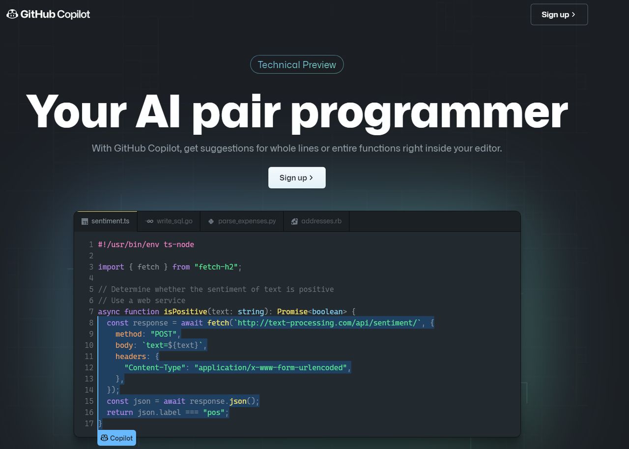 Copilot być może nie nadaje się jeszcze do pair programmingu, ale może być pomocny z innych powodów