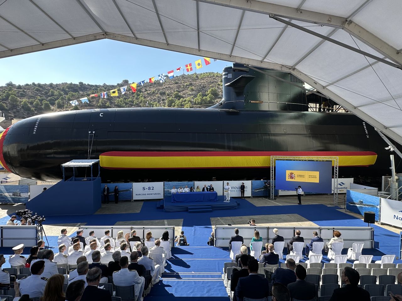 Narciso Monturiol. Chrzest drugiego okrętu podwodnego typu S-80