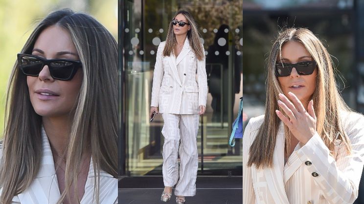 Małgorzata Rozenek tupta do studia telewizyjnego w wysokich szpilkach