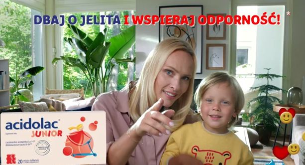 Acidolac Junior reklamowany w telewizji