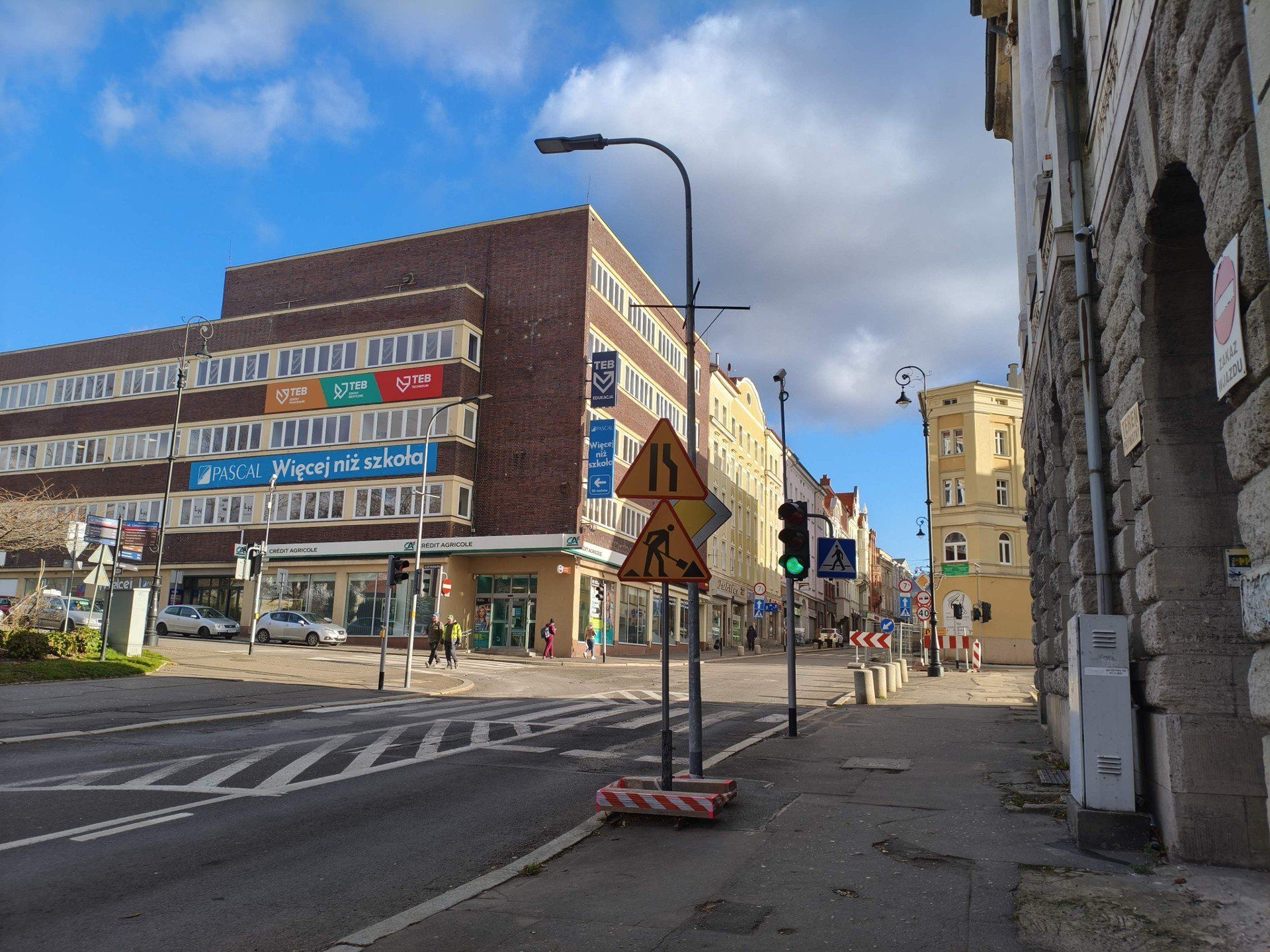 Ulica Limanowskiego w Wałbrzychu w remoncie