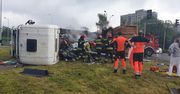 Koszmarny wypadek w Bielsku-Białej. Ciężarówka przewróciła się na osobówkę