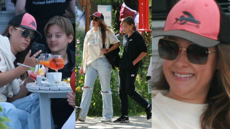 Alicja Bachleda-Curuś z synem w Sopocie