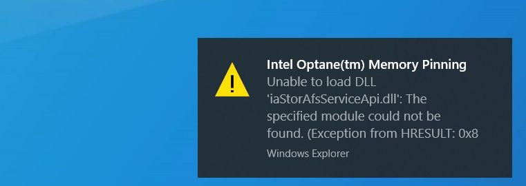 Użytkownicy dysków Intel Optane też mają problemy z Windows 10 20H1, fot. Windows Latest.