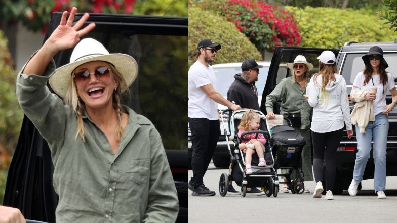 Cameron Diaz "przyłapana" z mężem, dziećmi i znanymi znajomymi