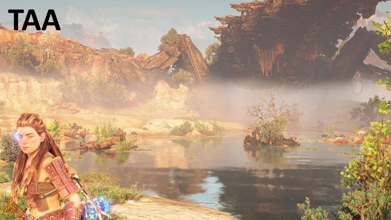 Horizon: Forbidden West na PC - QHD - wygładzanie krawędzi TAA
