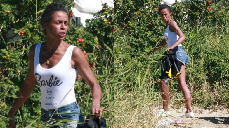 Aleksandra Szwed z rodziną nad morzem