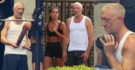 56-letni Vincent Cassel wylewa siódme poty na siłowni, flirtując z MŁODSZĄ o 29 lat modelką (ZDJĘCIA)