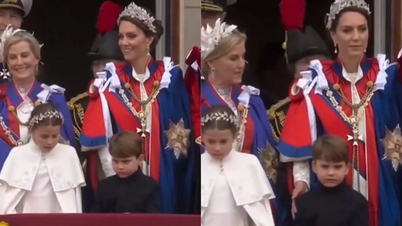 Książę Louis dokazuje na balkonie Pałacu Buckingham