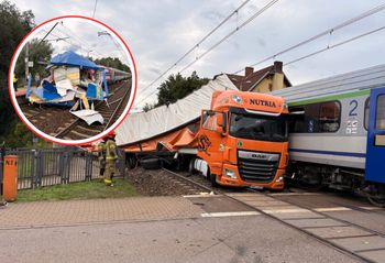 Groźny wypadek w Gdańsku. Pociąg zderzył się z ciężarówką