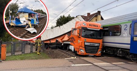 Groźny wypadek w Gdańsku. Pociąg zderzył się z ciężarówką