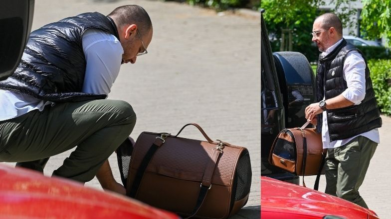 Ewa Chodakowska spaceruje z mężem, psem i Rolexem na nadgarstku