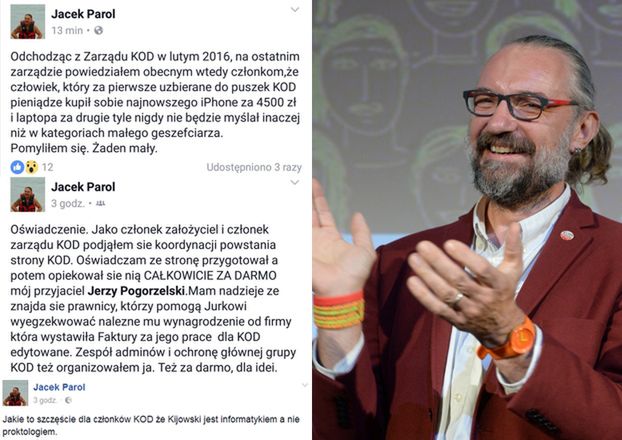 Były działacz KOD o Kijowskim: "Za pierwsze uzbierane do puszek KOD pieniądze kupił sobie najnowszego iPhone za 4500 zł"