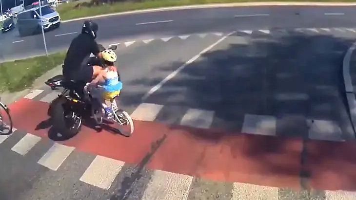 Mężczyzna potrącił dziecko na rowerze