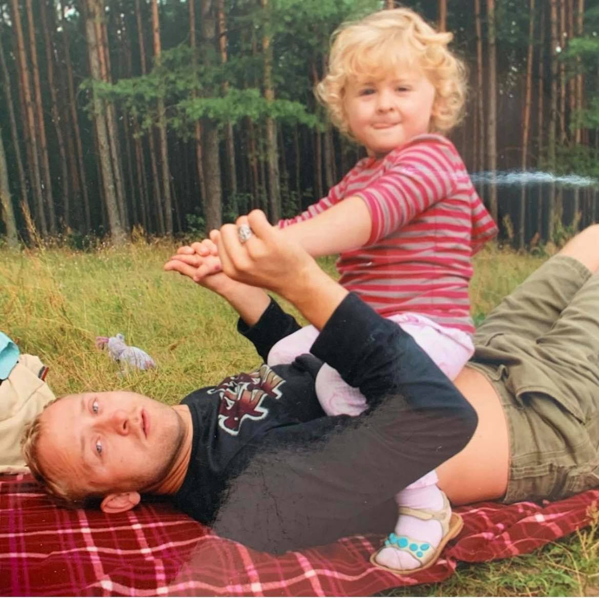 Borys Szyc z córką