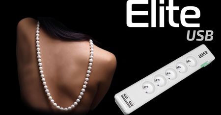 EVER ELITE USB to listwa antyprzepięciowa z 2 portami USB