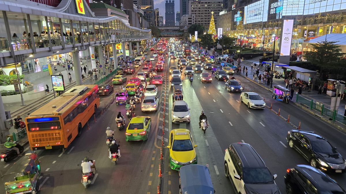 Ruch w centrum Bangkoku