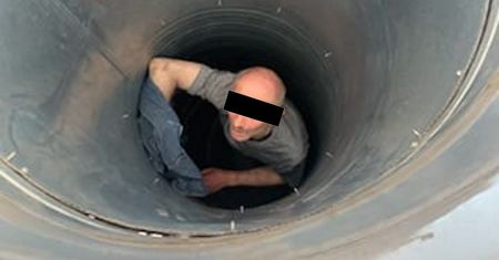 Utknął w szybie wentylacyjnym. 44-letni Gruzin zatrzymany