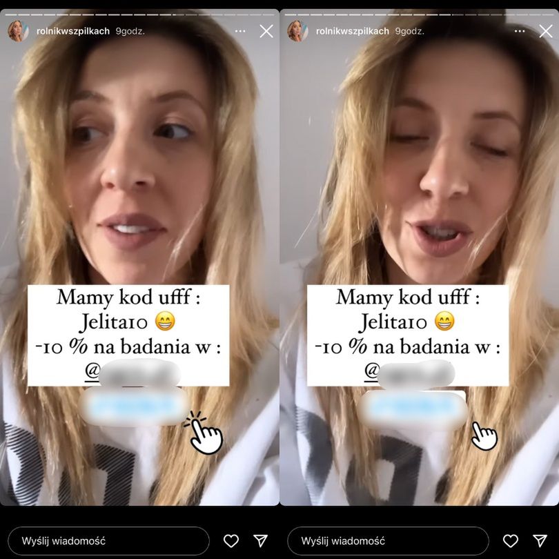 Małgorzata Borysewicz z "Rolnik szuka żony" prezentuje wyniki badania jelit