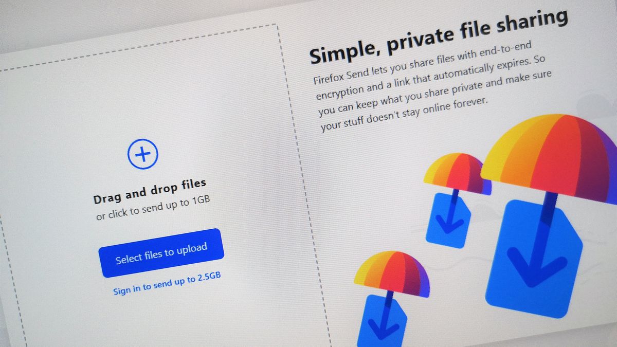 Firefox Send opuścił program Test Pilot