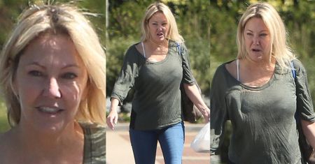Wyluzowana Heather Locklear spaceruje z obiadem na wynos