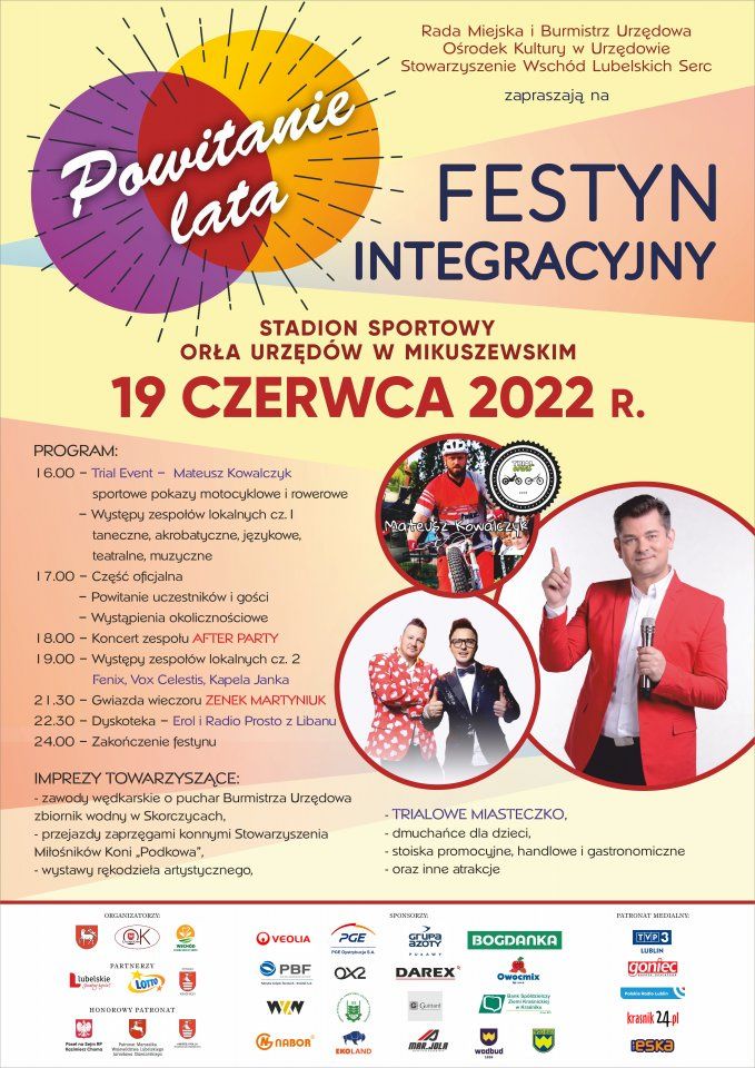 Powitanie lata w Urzędowie 2022. Zenon Martyniuk i After Party