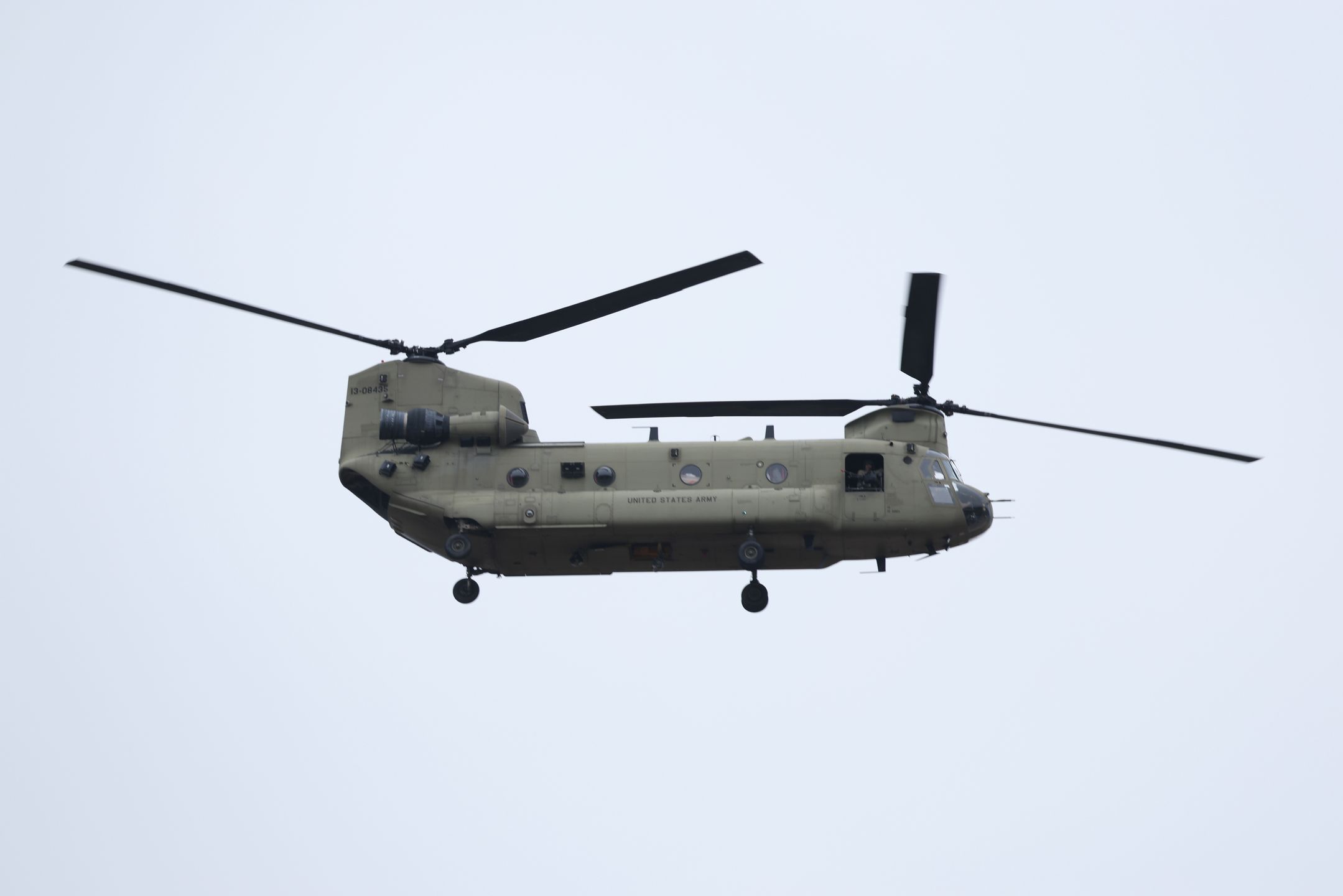 HOHENFELS, GERMANY - MARCH 12: A Boeing CH-47 Chinook military transport helicopter of the U.S. Army 12th Combat Aviation Brigade participates in the Allied Spirit 25 military exercise at the U.S. 7th Army Training Command Joint Multinational Readiness Center on March 12, 2025 near Hohenfels, Germany. Approximately 3,000 troops from NATO member countries, including the United States, Austria, the Czech Republic, France, Hungary, Italy, Spain, Latvia, Lithuania, North Macedonia, Slovakia, Slovenia and the United Kingdom, are participating in the four-week exercise with the aim of improving interoperability. European countries have pledged large-scale defence spending following doubts cast by the administration of U.S. President Donald Trump on the future of the U.S. commitment to the NATO military alliance. (Photo by Sean Gallup/Getty Images)
