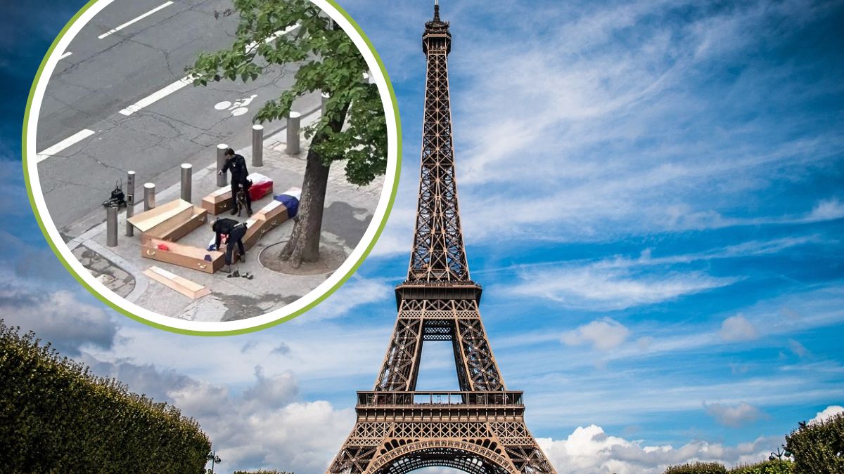W pobliżu wieży Eiffla ustawiono trumny. W związku z incydentem zatrzymano trzy osoby