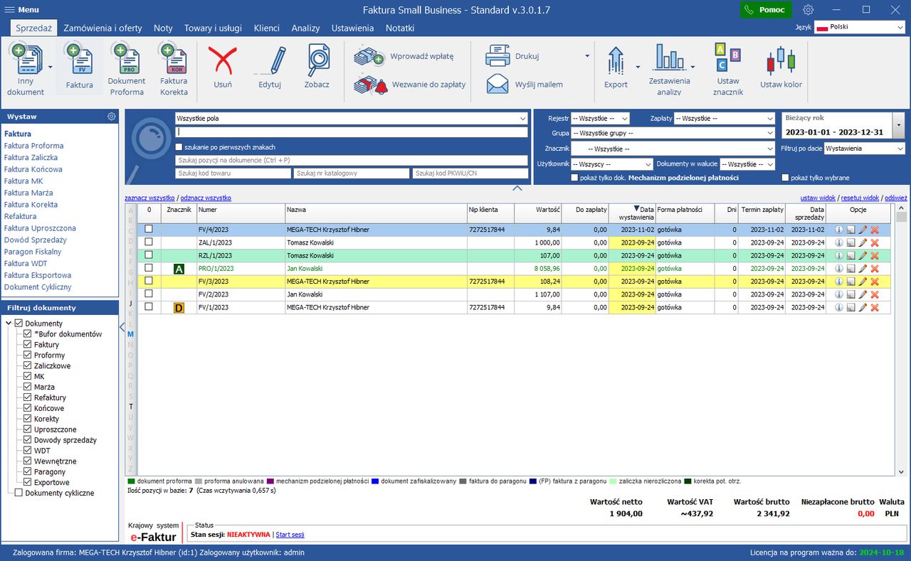 Faktura Small Business Standard