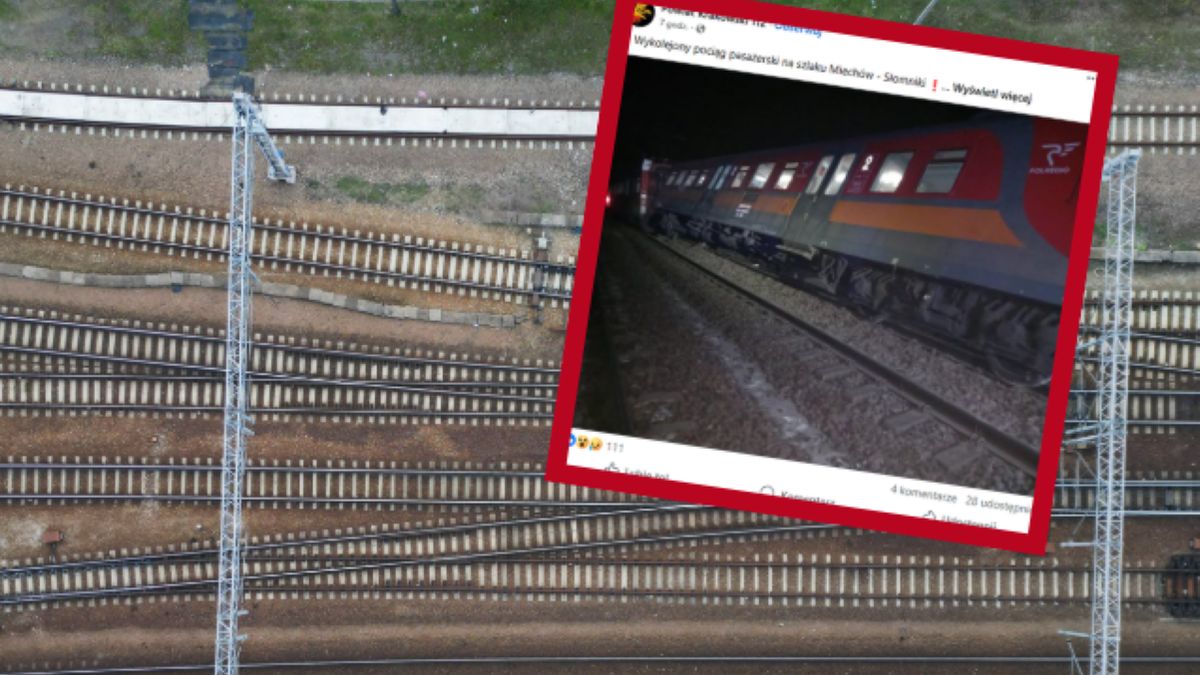 Wykolejony pociąg w Małopolsce