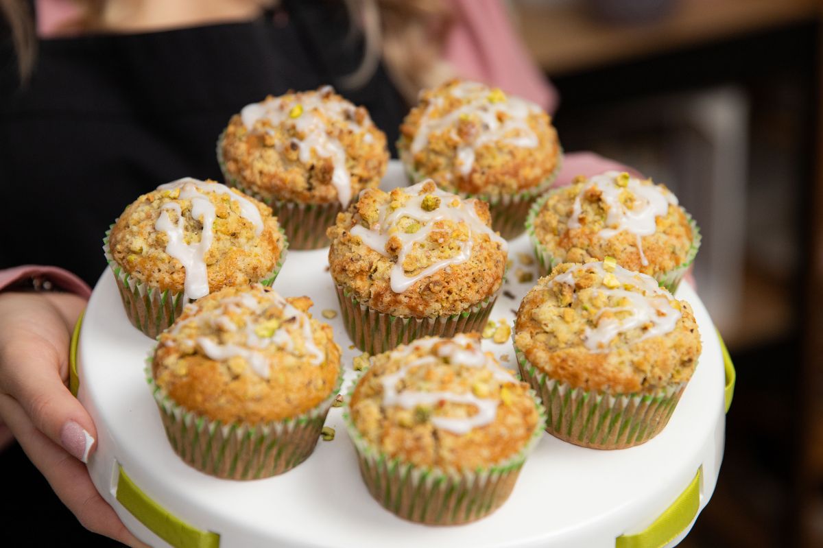 Pistacjowe muffinki często goszczą na moim stole. Goście są nimi zachwyceni