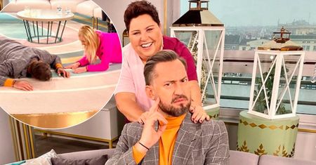 "Dzień Dobry TVN": Prokop i Olejnik walczyli na wizji. Efekt? Dziennikarz postękał i padł